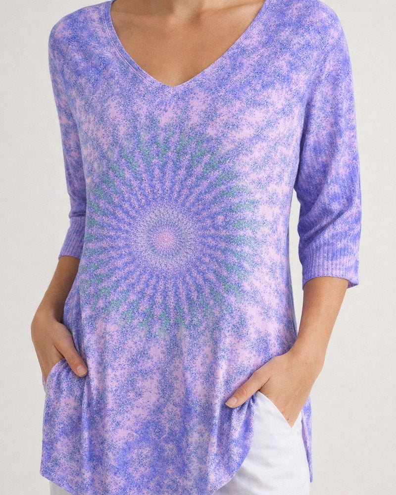 Summer New Arrival 3D Printed Women's Fashion Floral V-neck Shirt Top | JRSEE:9945c011-1df9-48b5-84c1-371dfb09c92f