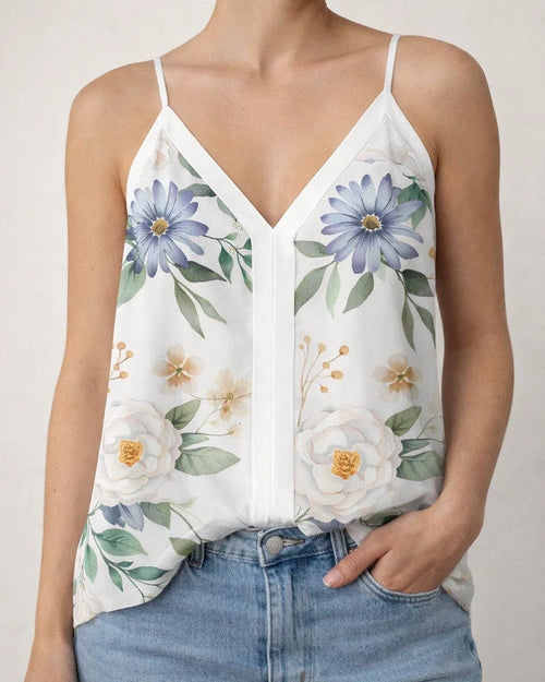 Summer New Fashion Women's Y-shaped Collision Color V-neck Sleeveless Camisole Undershirt Temperament Commuter Wind Tops | JRSEE:79640211-f417-482e-8840-69b072d1384a