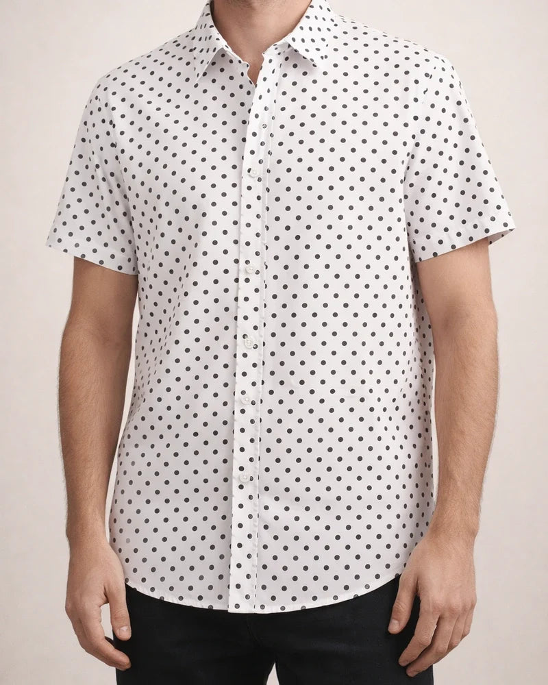 Summer New Men's Large Size Floral Shirt Youthful Popular Fashion Hawaii Wave Point Short-sleeved Shirt | JRSEE:2d0e3382-d051-4451-a4c5-f59d85e23bb1