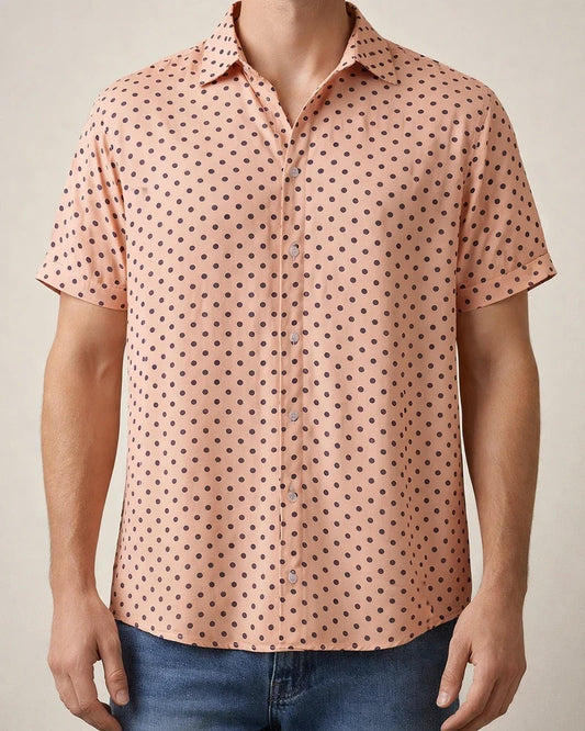 Summer New Men's Large Size Floral Shirt Youthful Popular Fashion Hawaii Wave Point Short-sleeved Shirt | JRSEE:e012c5c2-f986-41b0-9ee5-5a494a019750