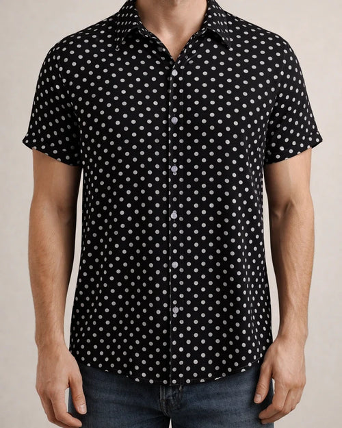 Summer New Men's Large Size Floral Shirt Youthful Popular Fashion Hawaii Wave Point Short-sleeved Shirt | JRSEE:b2236e0a-59aa-484f-9e6e-4e59e0093774