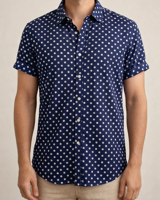 Summer New Men's Large Size Floral Shirt Youthful Popular Fashion Hawaii Wave Point Short-sleeved Shirt | JRSEE:acf701dc-4bad-44af-8add-5d5c832fceb1
