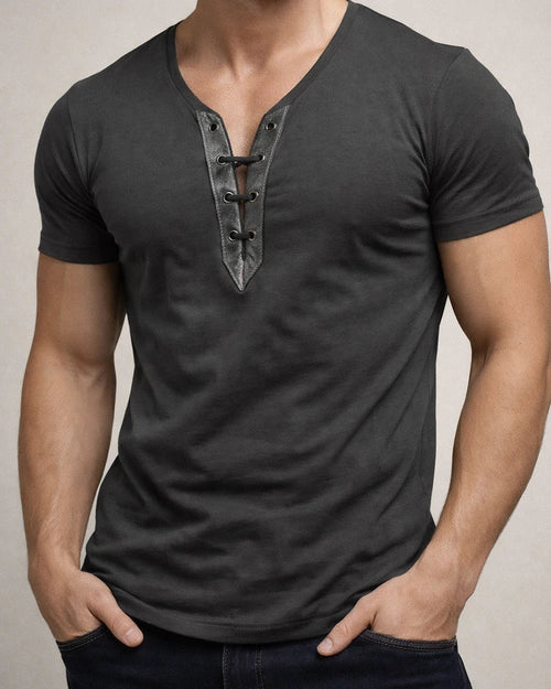 Summer New Men's Thin V-neck Colourful Ding Splicing Sports Fitness Short-sleeved T-shirt Tops | JRSEE:e9356a63-e0ff-4d26-b4a7-88701a732dd9