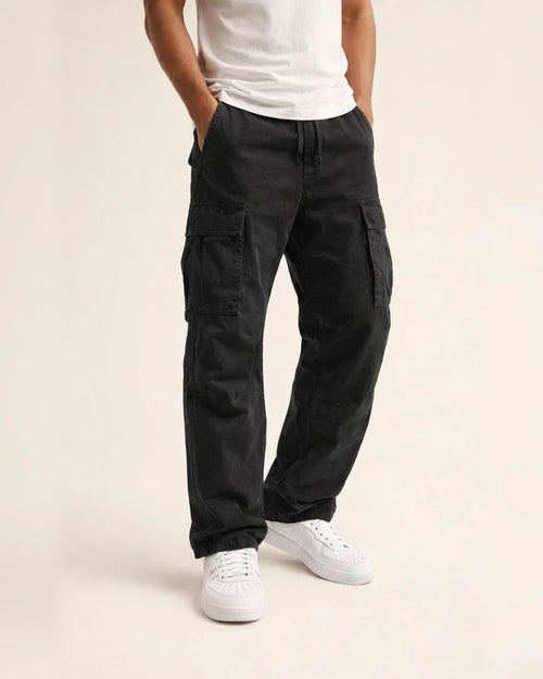 Summer New Men's Work Pants Multi-pocket Solid Color Casual Pants Lace-up Casual Pants | JRSEE:c60ea1fa-74b3-4605-9bcc-51142ce43038