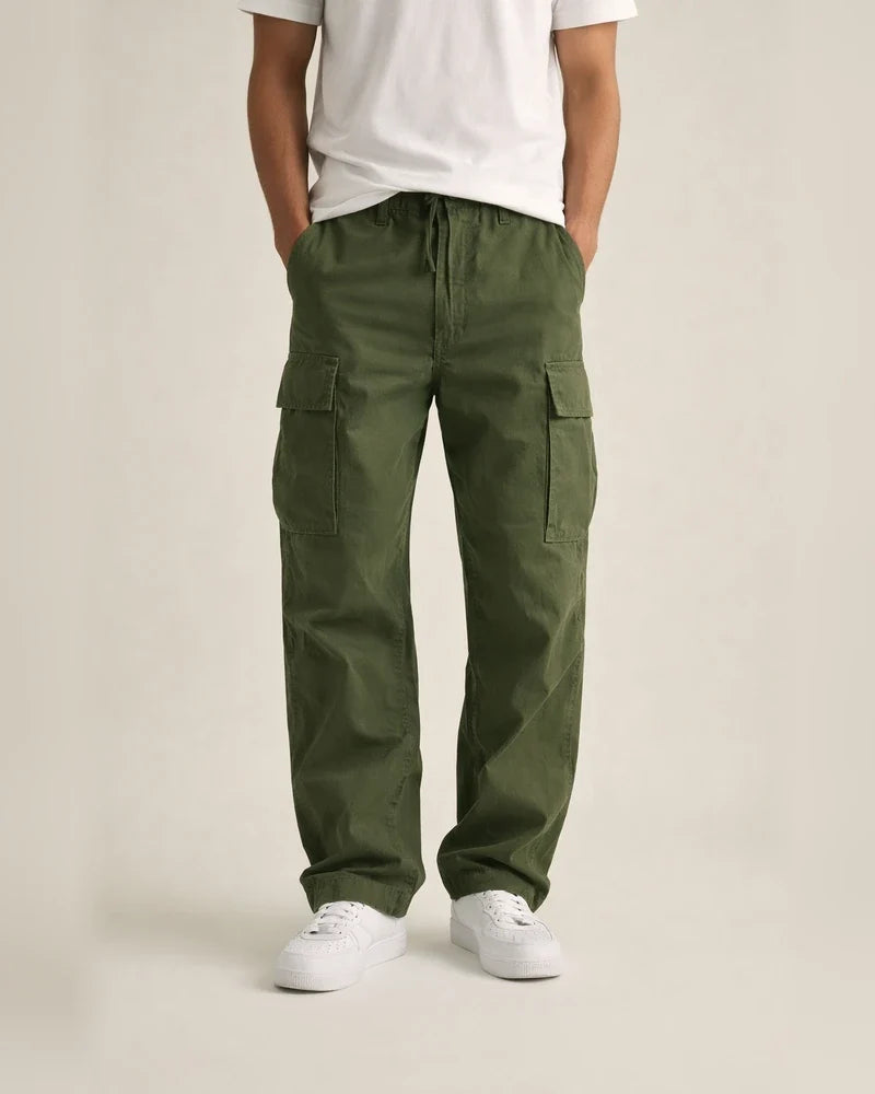 Summer New Men's Work Pants Multi-pocket Solid Color Casual Pants Lace-up Casual Pants | JRSEE:8e5c7a76-27af-402f-be28-847f70fc68b6
