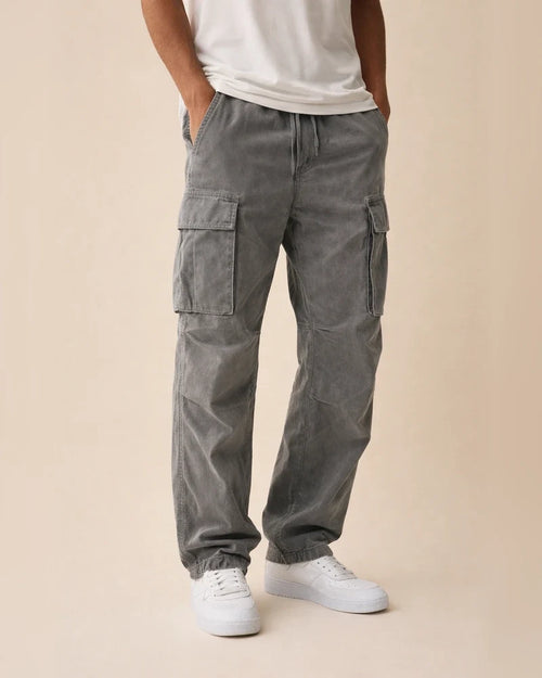 Summer New Men's Work Pants Multi-pocket Solid Color Casual Pants Lace-up Casual Pants | JRSEE:b50e1364-edc8-4e5c-8502-bbc5177fa897