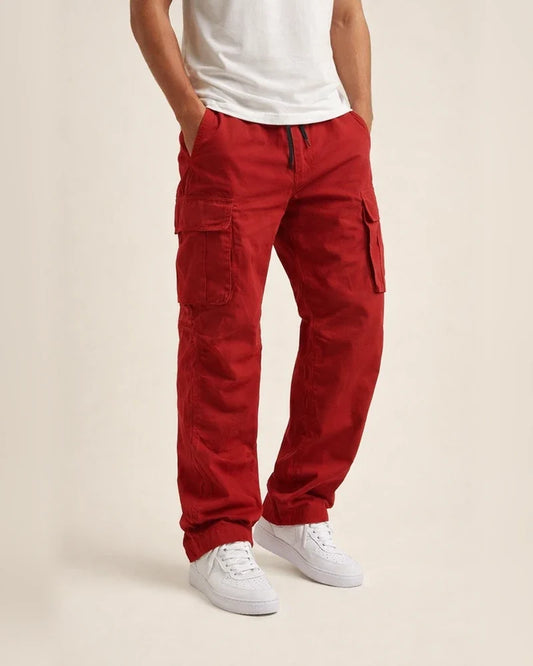 Summer New Men's Work Pants Multi-pocket Solid Color Casual Pants Lace-up Casual Pants | JRSEE:7109d508-327a-40fe-9508-5105ae060669
