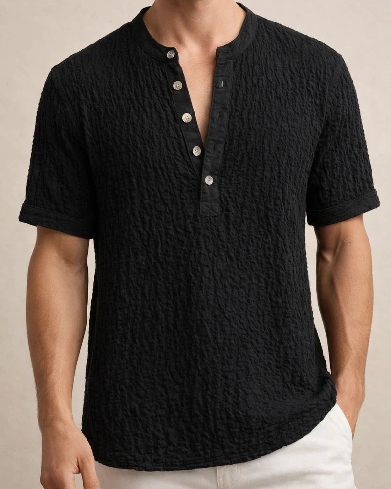 Summer New Personalized Street Men's Round Neck Tops Street Fashion Casual Loose Type Breathable Linen T-shirt Hot Models | JRSEE:f116339e-7fbd-49dd-805d-67622fec1fb6