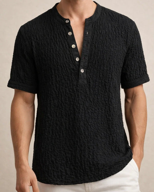 Summer New Personalized Street Men's Round Neck Tops Street Fashion Casual Loose Type Breathable Linen T-shirt Hot Models | JRSEE:f116339e-7fbd-49dd-805d-67622fec1fb6