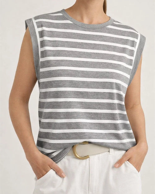 Summer New Round Neck Loose Short-sleeved T-shirt Striped Tops Women Undershirt Macaroon Color Ladies Tops | JRSEE:004d73c4-8dee-4792-8078-adf7a7400fc6