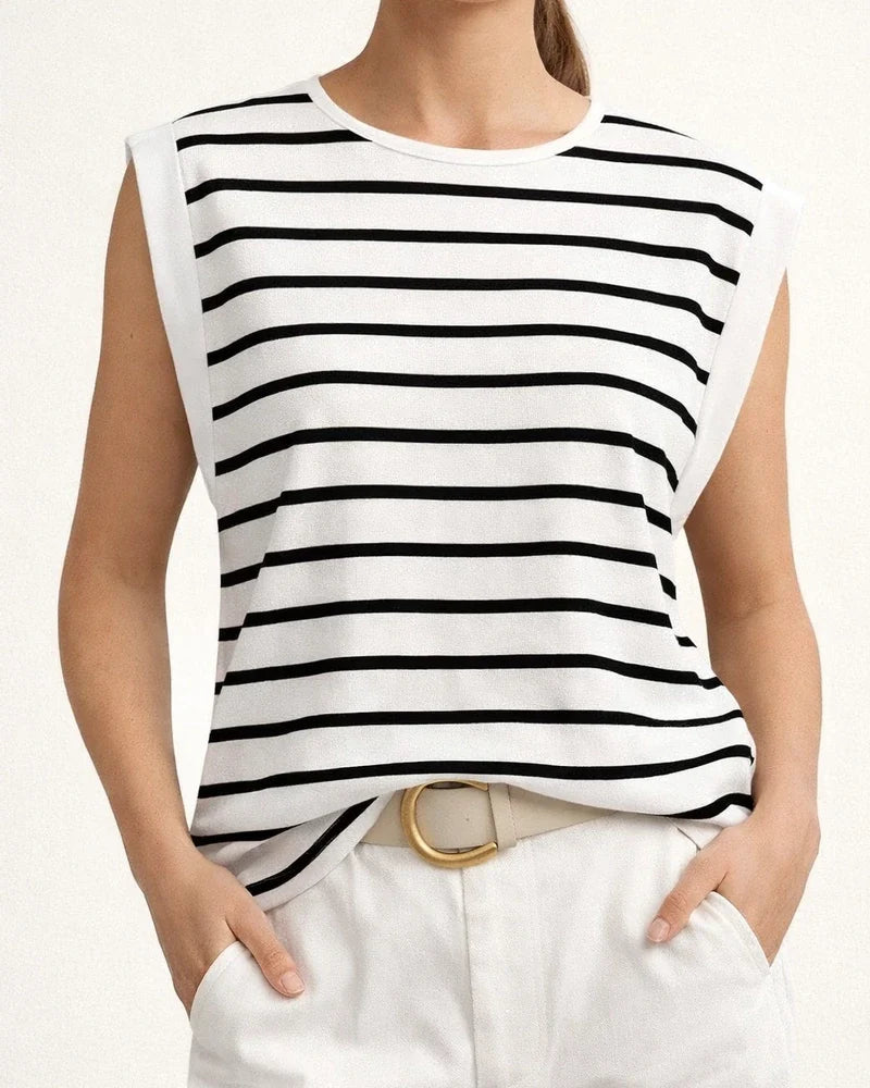 Summer New Round Neck Loose Short-sleeved T-shirt Striped Tops Women Undershirt Macaroon Color Ladies Tops | JRSEE:85f4754e-3f36-4301-9259-9b9eaf98631d
