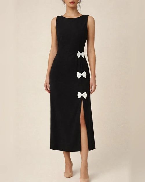 Summer New Round Neck Short-sleeved Temperament Commuter High-waisted Bubble Sleeve Elegant Intellectual Style Dresses | JRSEE:69f8ea9f-bf14-401c-b05b-e75fc6cd72d5
