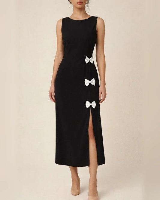Summer New Round Neck Short-sleeved Temperament Commuter High-waisted Bubble Sleeve Elegant Intellectual Style Dresses | JRSEE:69f8ea9f-bf14-401c-b05b-e75fc6cd72d5
