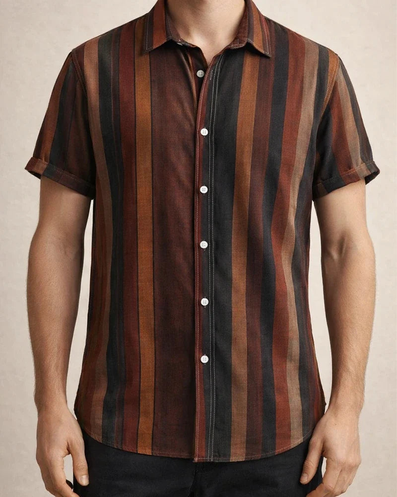 Summer New Stand-up Collar Printed Short-sleeved Men's Floral Shirt Floral Men's Short-sleeved Shirt Men's Clothing | JRSEE:f81b2bd4-05b3-4653-8c28-8f05410209cc