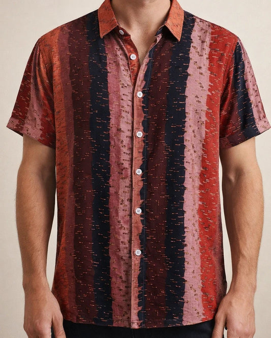 Summer New Stand-up Collar Printed Short-sleeved Men's Floral Shirt Floral Men's Short-sleeved Shirt Men's Clothing | JRSEE:e2c4831d-0325-4842-9527-4af7f3cca1d7