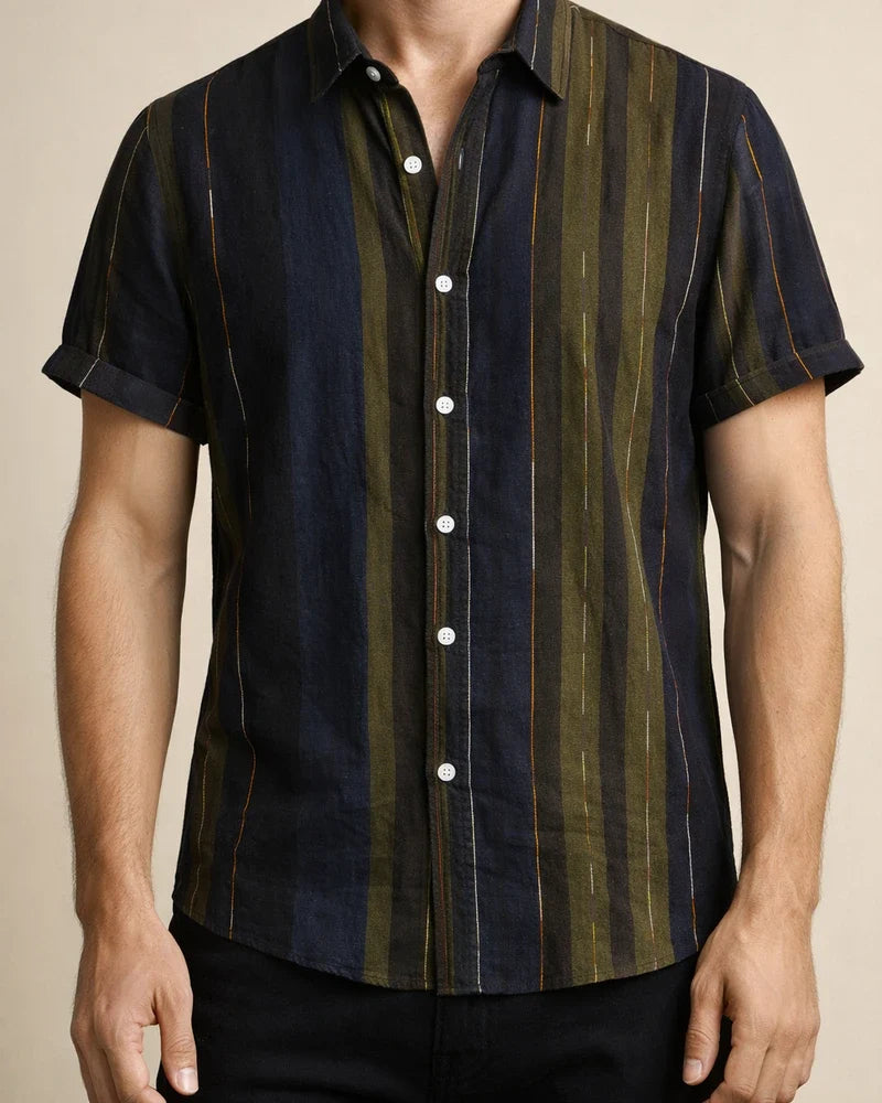 Summer New Stand-up Collar Printed Short-sleeved Men's Floral Shirt Floral Men's Short-sleeved Shirt Men's Clothing | JRSEE:98741040-ebab-4fc3-a86c-d2fa39aecbee