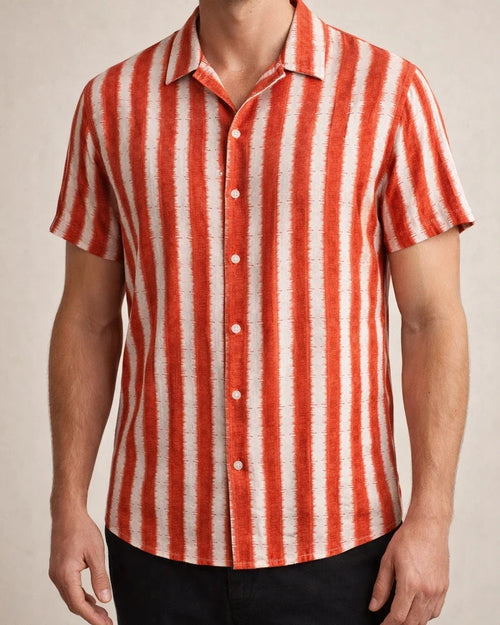 Summer New Stand-up Collar Printed Short-sleeved Men's Floral Shirt Floral Men's Short-sleeved Shirt Men's Clothing | JRSEE:822756e8-630b-4e98-97dd-ef5e0d1b1843