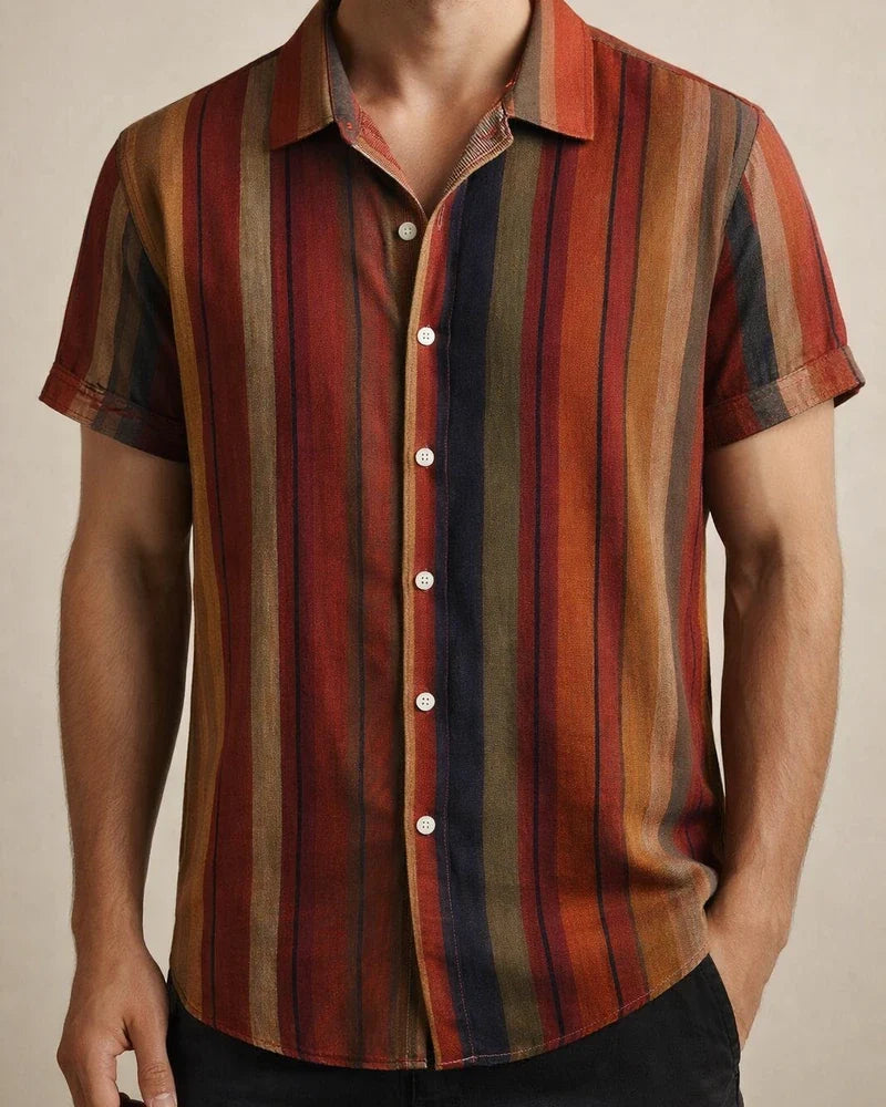 Summer New Stand-up Collar Printed Short-sleeved Men's Floral Shirt Floral Men's Short-sleeved Shirt Men's Clothing | JRSEE:3608f902-c9f6-4b4a-9add-de9abb03edd7