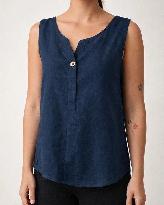 Summer New Women's Undershirt Casual Loose Cotton T-shirt Buttons Tops | JRSEE:5e05351d-acec-4186-8f20-5746b079380c