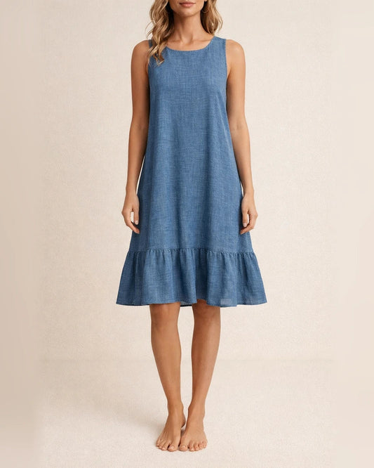 Summer New Women's Undershirt Dress Ruffled Sleeveless Casual Dresses | JRSEE:34f60e06-b223-429e-b68f-9a94dd7e534c