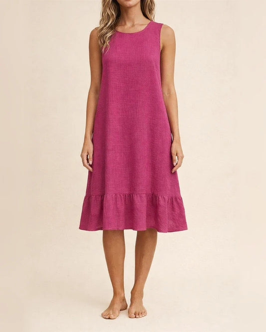 Summer New Women's Undershirt Dress Ruffled Sleeveless Casual Dresses | JRSEE:aa31c6f6-14b8-4ca3-8b72-8634565332b9