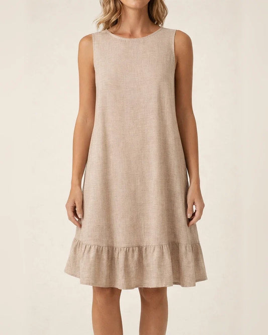 Summer New Women's Undershirt Dress Ruffled Sleeveless Casual Dresses | JRSEE:5ad0535b-4f7f-4138-a916-100ec48d4f9d