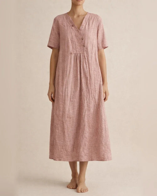 Summer New Women's Versatile Hot Explosive Models Casual Thin Skirt Solid Color Cotton Linen Dresses | JRSEE:ae350b76-445a-482b-bf33-4a435b15416b