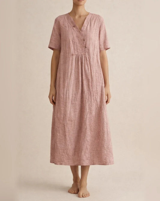 Summer New Women's Versatile Hot Explosive Models Casual Thin Skirt Solid Color Cotton Linen Dresses | JRSEE:ae350b76-445a-482b-bf33-4a435b15416b