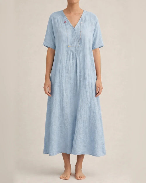 Summer New Women's Versatile Hot Explosive Models Casual Thin Skirt Solid Color Cotton Linen Dresses | JRSEE:501ad66d-e815-4394-971e-e93ead0a02ee