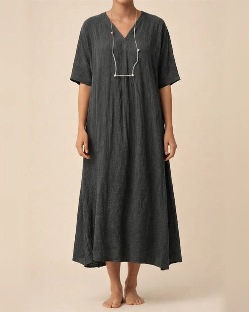 Summer New Women's Versatile Hot Explosive Models Casual Thin Skirt Solid Color Cotton Linen Dresses | JRSEE:fd80c399-61f7-4249-8d18-d9a05b61d557