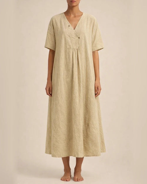 Summer New Women's Versatile Hot Explosive Models Casual Thin Skirt Solid Color Cotton Linen Dresses | JRSEE:6fb1a83c-f7ed-4c7f-a02c-a9f6c8ac2311