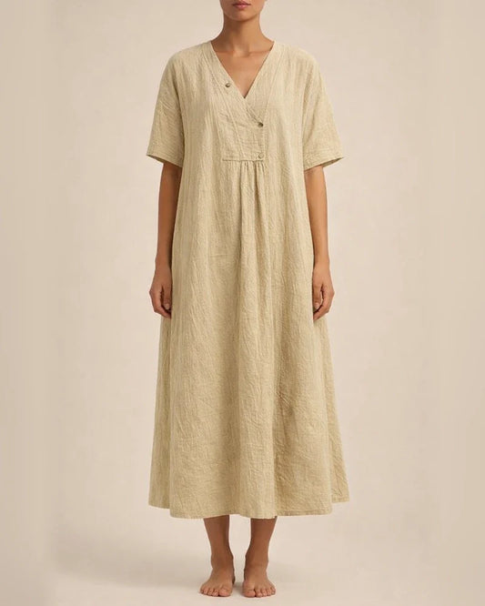 Summer New Women's Versatile Hot Explosive Models Casual Thin Skirt Solid Color Cotton Linen Dresses | JRSEE:6fb1a83c-f7ed-4c7f-a02c-a9f6c8ac2311