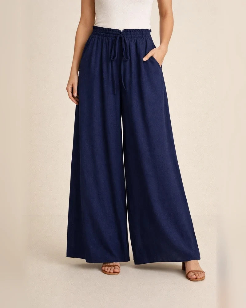 Summer New Women's Wide-legged Pants High-waisted Long Skirt Pants | JRSEE:9c00a8b9-f934-4b65-8b31-d3c97a34d0d6
