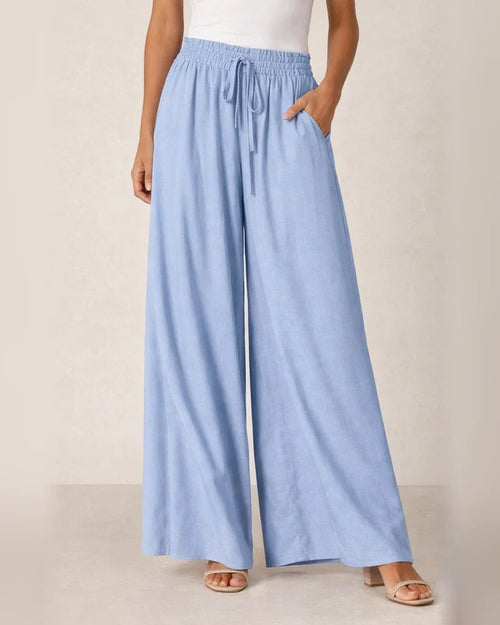 Summer New Women's Wide-legged Pants High-waisted Long Skirt Pants | JRSEE:589fec2f-8e18-43d5-9a5a-55ffc0ae8358