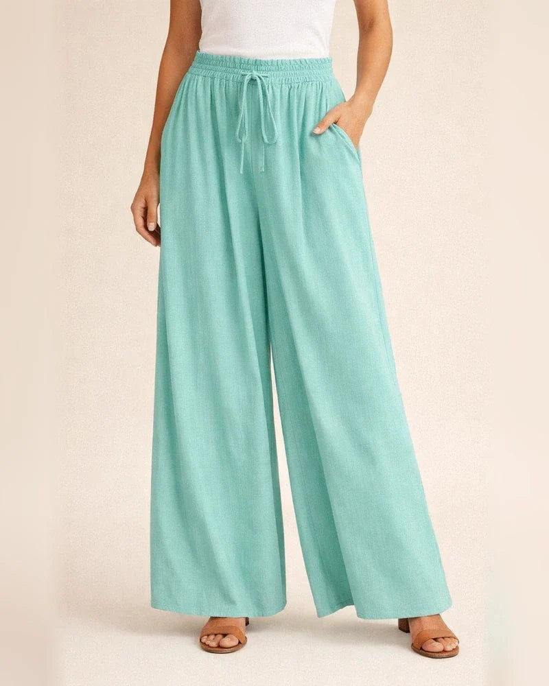 Summer New Women's Wide-legged Pants High-waisted Long Skirt Pants | JRSEE:8017e3fc-c65a-4d94-b902-64c6304c394d