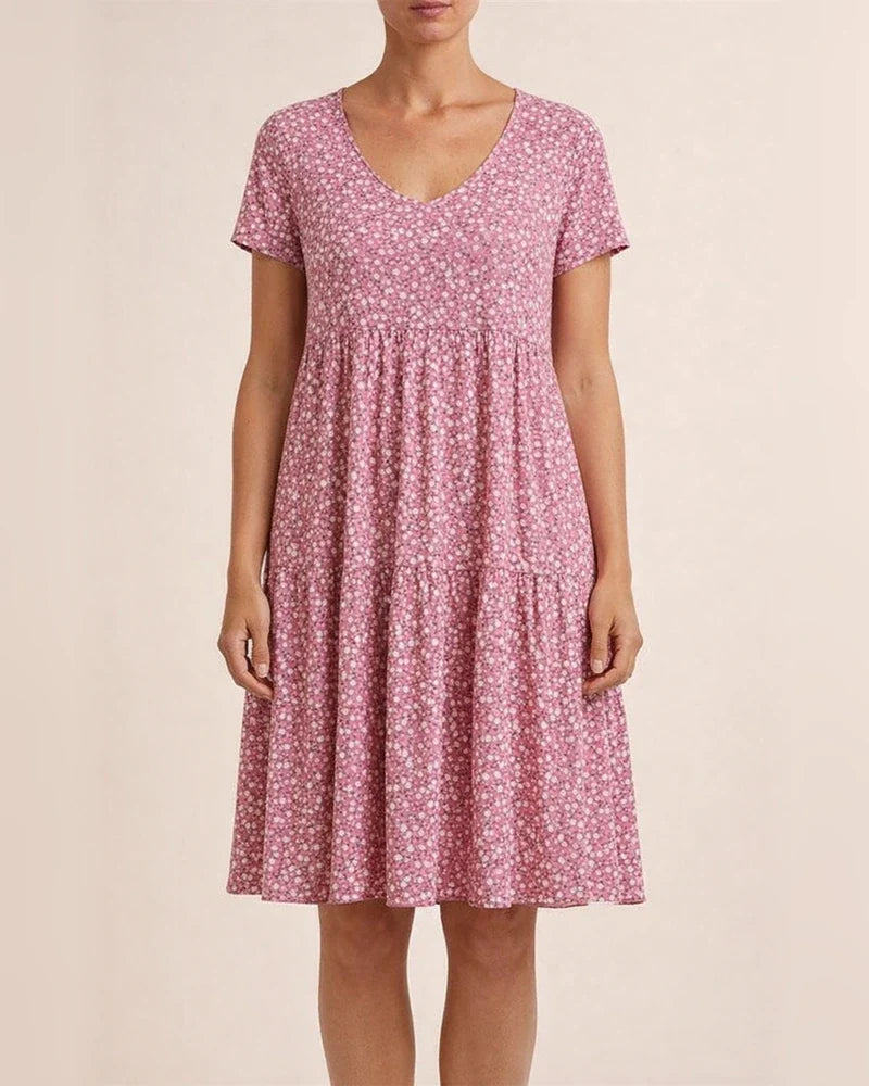 Summer Plus Size Women's Round Neck Slim Short-sleeved Dresses Women | JRSEE:3c7d4ea8-099d-492b-9cc8-302fe04b9afa