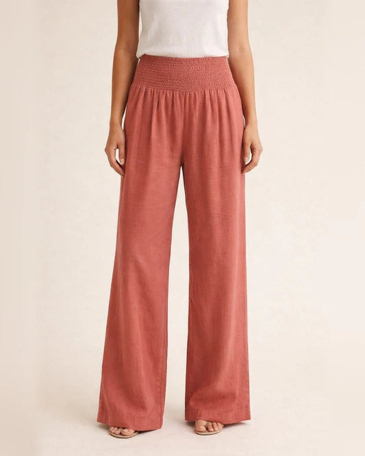 Summer Women's Casual Wide-legged Cotton Linen Burst Loose Pants Solid Color Casual Pants | JRSEE:3bb1f74d-990c-4fce-9e34-9e723051599d