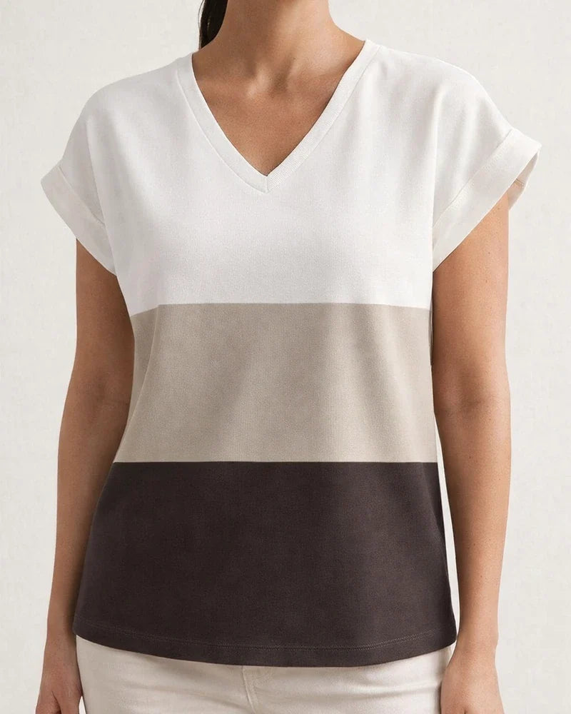 Summer Women's Comfortable Casual T-shirt Printing V-neck Short-sleeved Regular Sleeves Straight Type Pullover Tops Temperament Commuter Style | JRSEE:8c42c04d-a693-4ac4-a880-c1abdc51153e