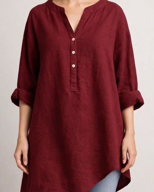 Summer Women's Cotton Linen Loose Solid Color Blouse Cotton Linen Long Sleeve Tops Pocket S-5XL | JRSEE:d9e07c6b-6d31-4145-96bb-0f3ce5fef116