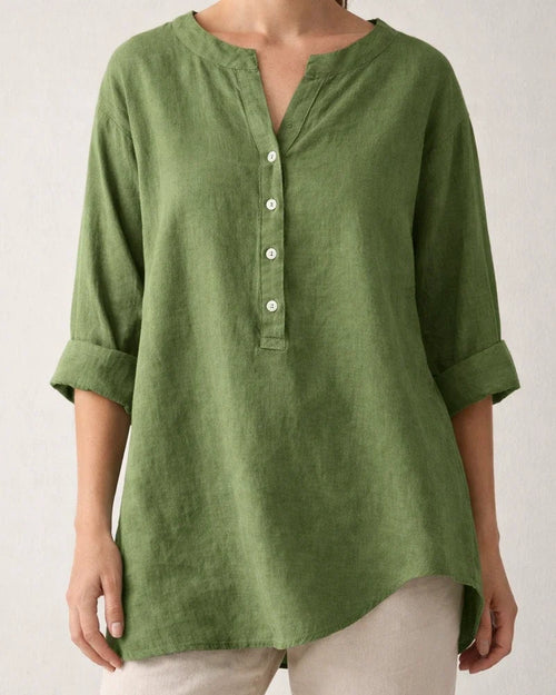 Summer Women's Cotton Linen Loose Solid Color Blouse Cotton Linen Long Sleeve Tops Pocket S-5XL | JRSEE:a4a5ff12-696e-4094-9e6e-3b9f9f6d2b8f