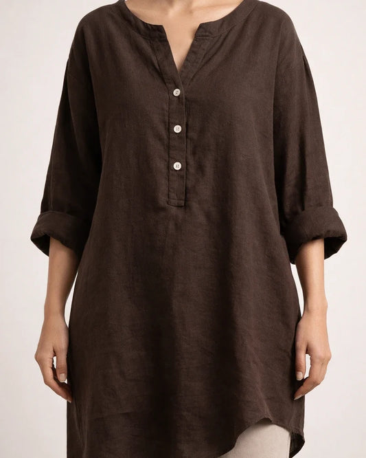 Summer Women's Cotton Linen Loose Solid Color Blouse Cotton Linen Long Sleeve Tops Pocket S-5XL | JRSEE:68e1cc3a-9c3d-47c9-9139-3fe2e5c8943d