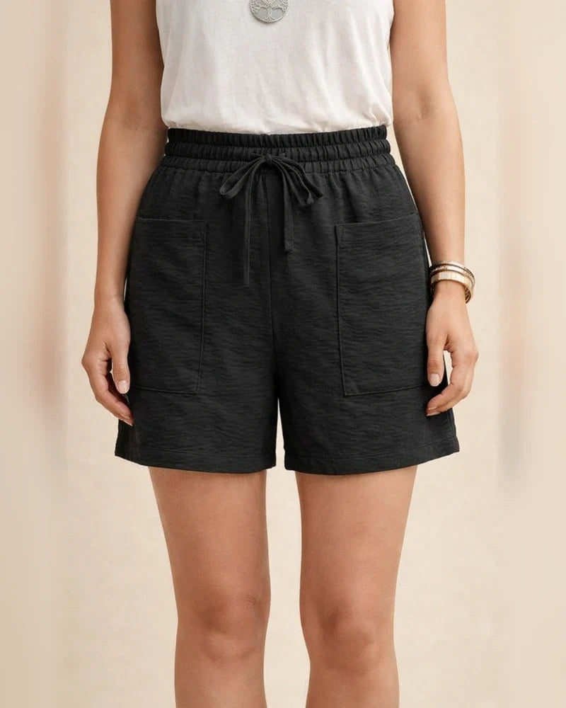 Summer Women's New Loose Linen Casual Shorts Solid Color High Waist Wide Leg Pants | JRSEE:2e7a6edf-6818-4b0a-9802-cb634e345ec3