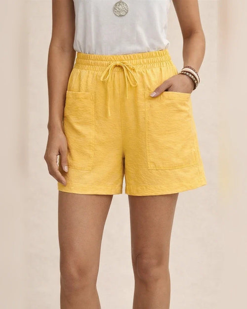 Summer Women's New Loose Linen Casual Shorts Solid Color High Waist Wide Leg Pants | JRSEE:58500476-5e01-42e4-a6ae-1baa84a7b68d