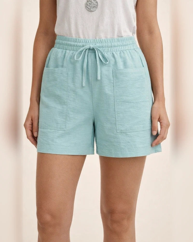 Summer Women's New Loose Linen Casual Shorts Solid Color High Waist Wide Leg Pants | JRSEE:d4d3c3fb-f6a8-444f-80fa-025b2498df6d