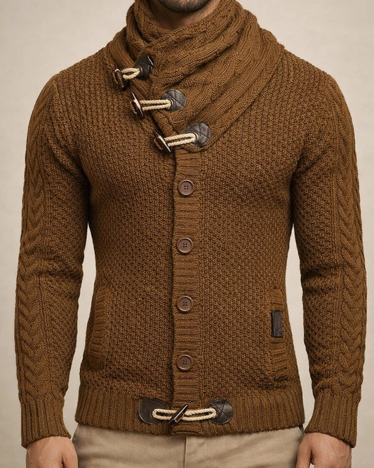 Sweater Men's Models of Fall and Winter Knitted Jacket High Collar Button Large Size Fashion Sweater Slim Type Men's Clothing | JRSEE:7703977e-a98c-40b3-ac84-d2d59b3872db