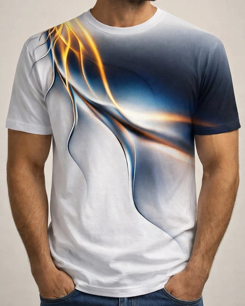 T-shirt summer spot street fashion men's 3D dazzling color printing casual sports short-sleeved T-shirt | JRSEE:8ca63a8b-043d-49c2-865e-ff098a1cc0ec