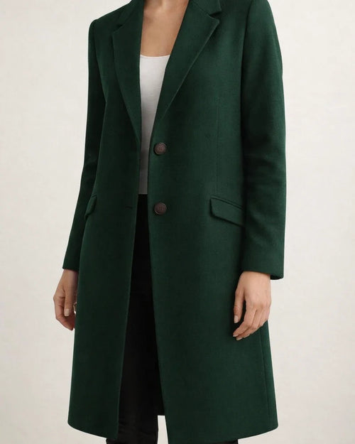 Temperament and Elegant Solid Color Commuter Lapel Medium-length Buttons Tweed Coat Jacket Female | JRSEE:56c4c781-1193-4a9c-860d-7f916fa3c9f2