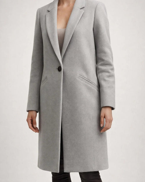 Temperament and Elegant Solid Color Commuter Lapel Medium-length Buttons Tweed Coat Jacket Female | JRSEE:739cd6be-85b7-41a0-8fca-a1db409e0865