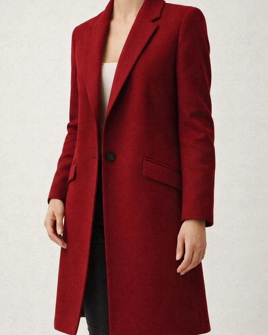 Temperament and Elegant Solid Color Commuter Lapel Medium-length Buttons Tweed Coat Jacket Female | JRSEE:2d62b3f9-1660-4b93-a26f-bbd2641b7016