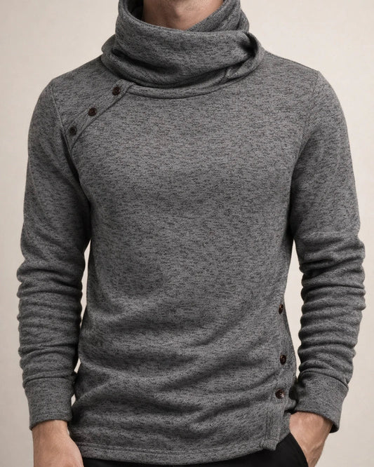 The Basic Public Men's Knit Sweater Men's British Style Casual Warm Pile Collar Turtleneck Sweater Sweater | JRSEE:37acaed0-959e-48c5-845e-9f54745eda7d
